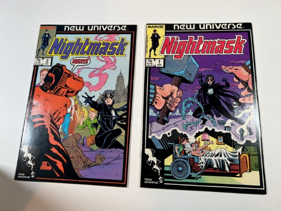 NIGHTMASK #1, #2 - MARVEL "NEW UNIVERSE" 86' - INCLUDES 1ST APP & ORIGIN OF