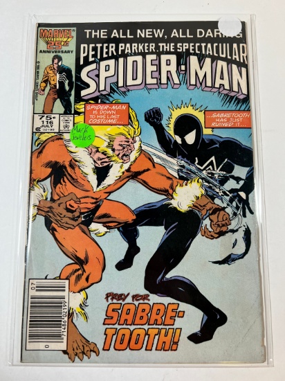 PETER PARKER. THE SPECTACULAR SPIDER-MAN #116 - "PREY FOR SABRE-TOOTH" NEWS