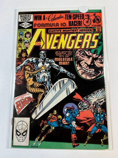 THE AVENGERS #215 (UK) MARVEL 81' - "MOLECULE MAN" FEAT. SILVER SURFER