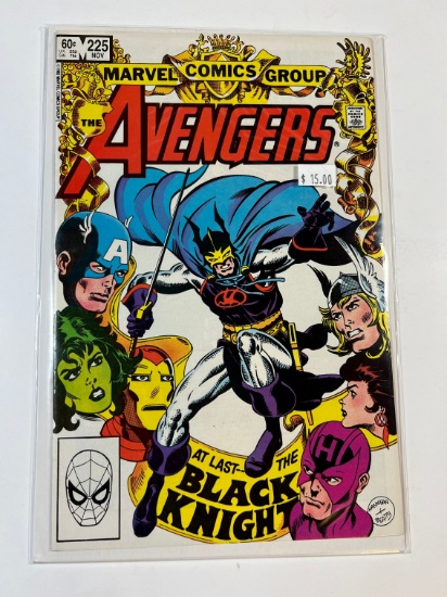 THE AVENGERS #225 - MARVEL 82' - "AT LAST.. THE BLACK KNIGHT" CLASSIC COVER