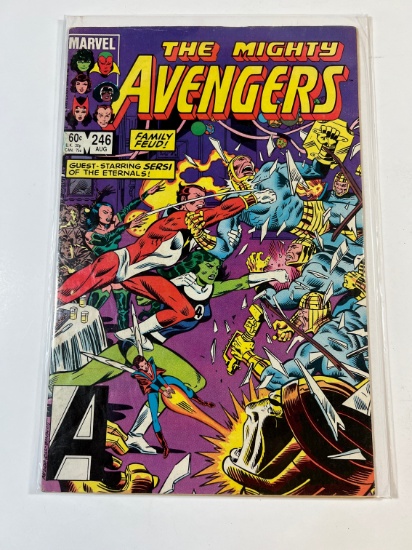 THE MIGHTY AVENGERS #246 - MARVEL 84' - "FAMILY FUED" GUEST STARING SERS. O