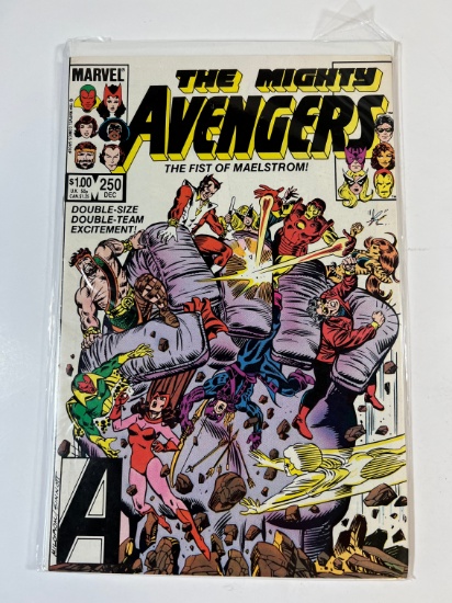 THE MIGHTY AVENGERS #250 - MARVEL 84' "THE FIST OF MAELSTROM" DOUBLE-SIZE