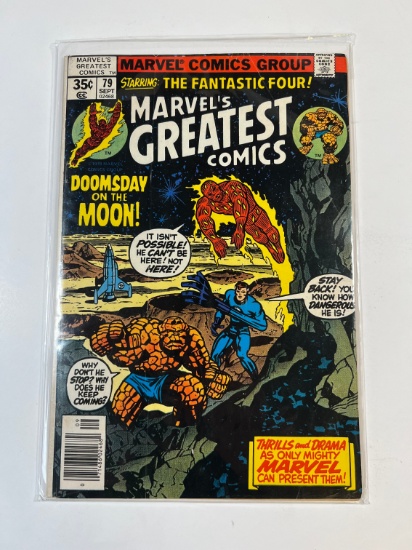 MARVEL'S GREATEST COMICS #79 - "DOOMSDAY ON THE MOON" FANTASTIC FOUR NEWSTA