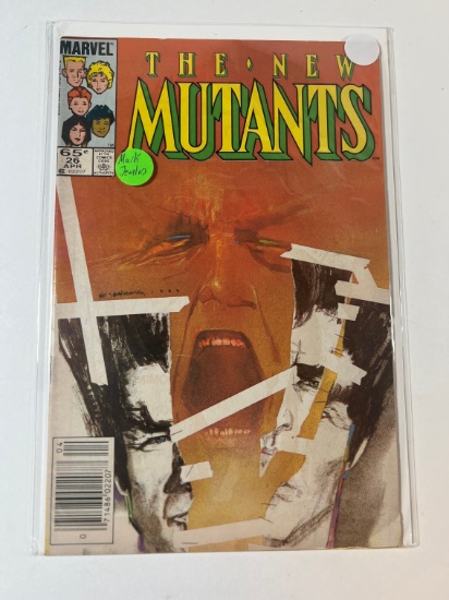 THE NEW MUTANTS #26 - NEWSTAND -MARVEL - MARK JEWELERS INSERT