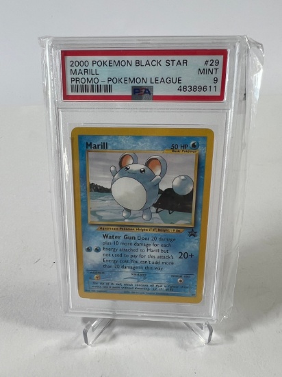2000 POKEMON MARILL - BLACK STAR PROMO POKEMON LEAGUE PSA MINT 9