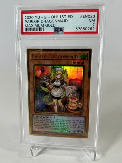 2020 YU-GI-OH! 1ST EDITION PARLOR DRAGONMAID - MAXIMUM GOLD PSA NM 7
