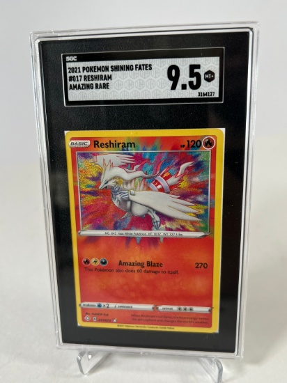 2021 RESHIRAM - SHINING FATES AMAZING RARE - SGC 9.5 MINT+
