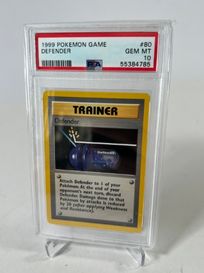 1999 POKEMON GAME TRAINER "DEFENDER" - PSA GEM MT 10
