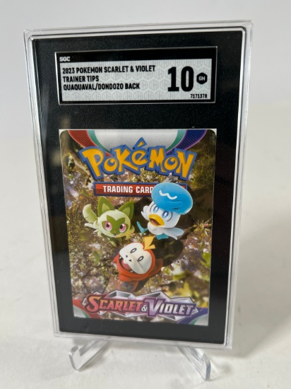 2023 POKEMON SCARLET/VIOLET TRAINER TIPS - QUAQUAVAL/DONOZO BACK - SGC 10 G
