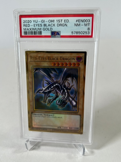 2020 YU-GI-OH! 1ST EDITION - RED EYES BLACK DRAGON - MAXIMUM GOLD PSA NM/MT