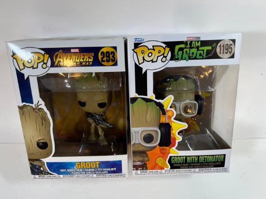 GROOT #293, GROOT WITH DETONATOR #1195 - FUNKO POPS