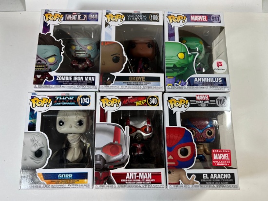 MARVEL FUNKO POPS ASSORTED - ANT-MAN, ZOMBIE IRON MAN, OKOYE, ETC