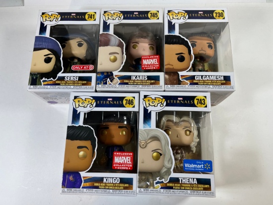 MARVEL ETERNALS FUNKO POPS - SERSI, IKARIS, GILGAMESH, THENA, KINGO