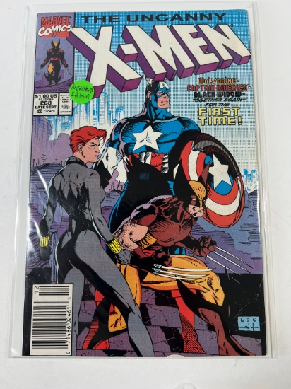UNCANNY X-MEN #268 - MARVEL 90' - NEWSTAND (WOLVERINE, CAPT, BLACK WIDOW TO