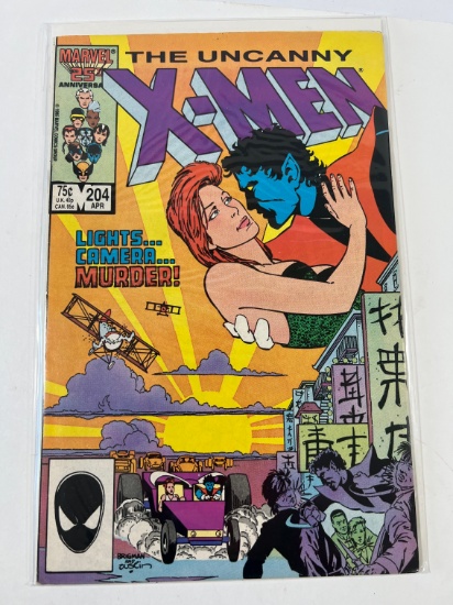 UNCANNY X-MEN #204 - MARVEL "LIGHTS, CAMERA, MURDER"