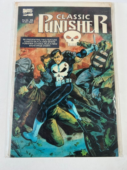 CLASSIC PUNISHER - MARVEL COMICS (RE-PRESENTING TWO FEATURE LENGTH BLACK &