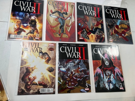 MARVEL CIVIL WAR ASSORTED - CIVIL WAR II #0, #0, 1-2, 5, 7 - CIVIL WAR #3
