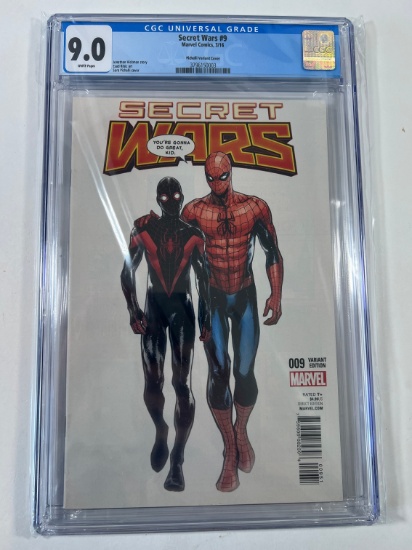 SECRET WARS #9 - MARVEL 16' - PICHELLI VARIANT COVER - CGC GRADE 9.0