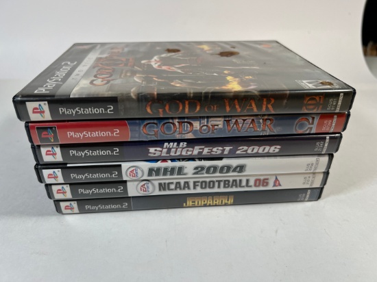 PLAYSTATION 2 GAMES - INCLUDING GOLD OF WAR, SPORTS, JEOPARDY