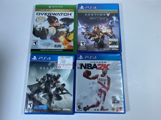 VIDEO GAMES (3) PS4 (1) XBOX ONE OVERWATCH