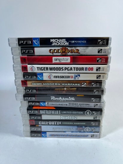PLAYSTATION 3 GAMES ASSORTED - INCLUDING GOD OF WAR, CALL OF DUTY, MICHAEL