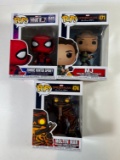 SPIDERMAN FUNKOS ASSORTED - (1) ZOMBIE HUNTER SPIDEY, (1) MOLTEN MAN (1) MJ