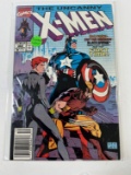 UNCANNY X-MEN #268 - MARVEL 90' - NEWSTAND (WOLVERINE, CAPT, BLACK WIDOW TO