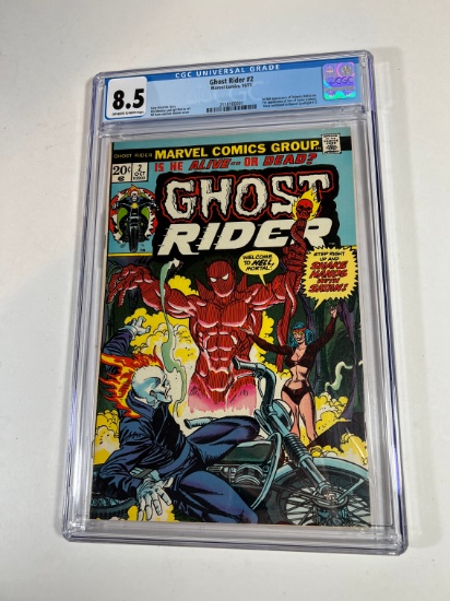 GHOST RIDER #2 - MARVEL COMICS 73' - CGC GRADE 8.5 - 1ST FULL APP OF DAIMON