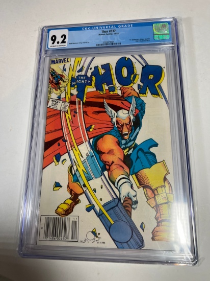THOR #337 - MARVEL COMICS 83' - CGC GRADE 9.2 - 1ST APP OF BETA RAY BILL. N