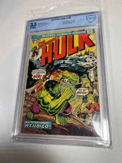 INCREDIBLE HULK #180 - MARVEL 74' - CBCS GRADE 3.5 - 1ST APP OF WOLVERINE I