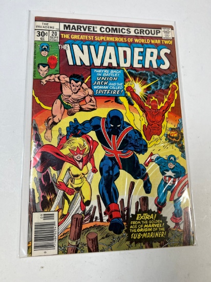 THE INVADERS #20 - MARVEL COMICS NEWSTAND (WORLD WAR TWO HEROS) 1ST APP OF