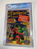 FANTASTIC FOUR #25 - MARVEL COMICS 64' - CGC GRADE 3.5 - HULK V THING CLASS