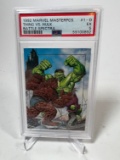 1992 MARVEL MASTERPIECES THING vs HULK - BATTLE SPECTRA PSA EX 5