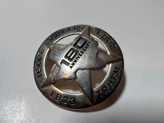 TEXAS RANGERS 180 ANNIVERSARY BADGE - TRHFM