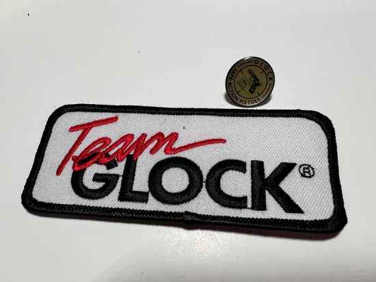 GLOCK PIN + "TEAM GLOCK" PATCH