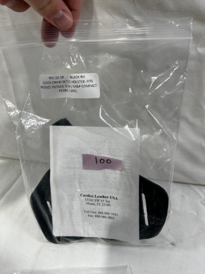CARDINAL LEATHER USA - NYL-20-1R (BLACK RH) QUICK DRAW (FITS MIDSIZE G19, M