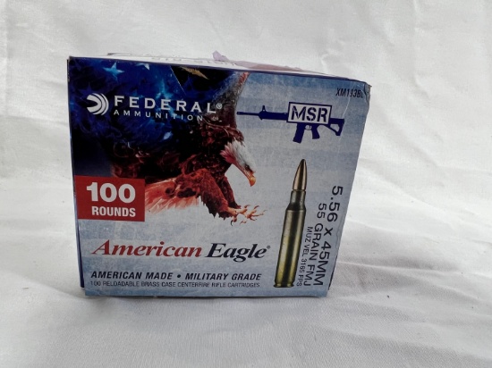 BOX - FEDERAL AMMUNITION 100 ROUND 5.56 (55 GRAIN FMJ)