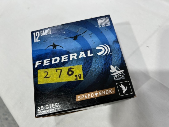 BOXES - FEDERAL "SPEED SHOK" 12 GAUGE SHELLS - (25 STEEL PER) 2 3/4"