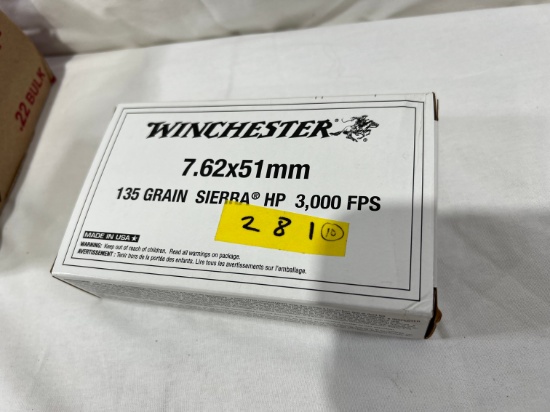 BOXES - WINCHESTER 7.62x51MM - 135 GRAIN SIERRA HP