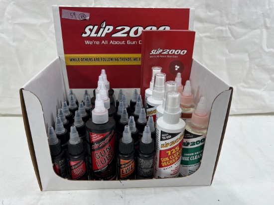 SLIP 2000 GUN CLEANING (ASSORTED) INCLDUING DISPLAY