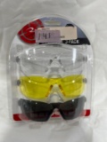 RADIANS OVERLOOK 3 PACK EYE PROTECTION GLASSES