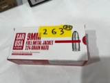 BOXES - SAR USA 9MM - FMJ 124 GRAIN NATO (50 PER)