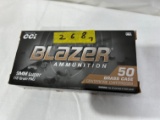 BOXES BLAZER AMMUNITION - 9MM LUGER 115 GRAIN FMJ - (50 PER)