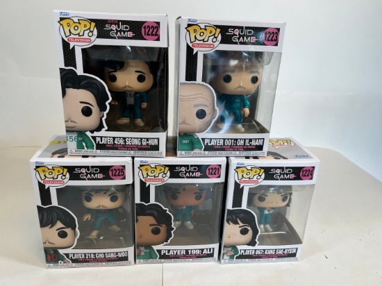 FUNKO POP! SQUID GAMES PLAYER 456:SEONG GI-HUN #1222, PLAYER 001:OH IL-NAM