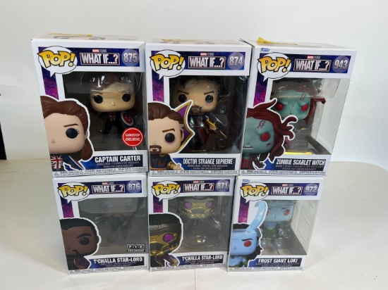 FUNKO POP WHAT IF?: CAPTAIN CARTER #875, DOCTOR STRANGE SUPREME #874, ZOMBI
