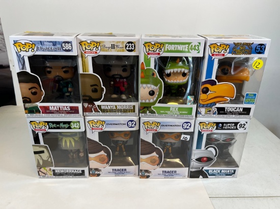 FUNKO POP! MATTIAS #586, WANYA MORRIS #233, REX #443, TOUCAN #53, HEMMORRHA