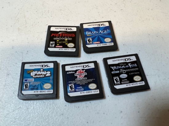 NINTENDO DC METROID PRIME HUNTERS, JUNIOR BRAIN TRAINER 2, BAKUGAN, PHINEAS