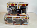 FUNKO POP: PEACEMAKER #1110, BLOODSPORT #1109, RICK FLAG #1115, POLKA-DOT M