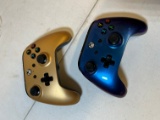 XBOX ONE WIRELESS REMOTE GOLD AND BLUE