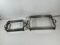 ANCHOR HOCKINS GLASS COOKWARE WITH SILVERPLATE HOLDERS